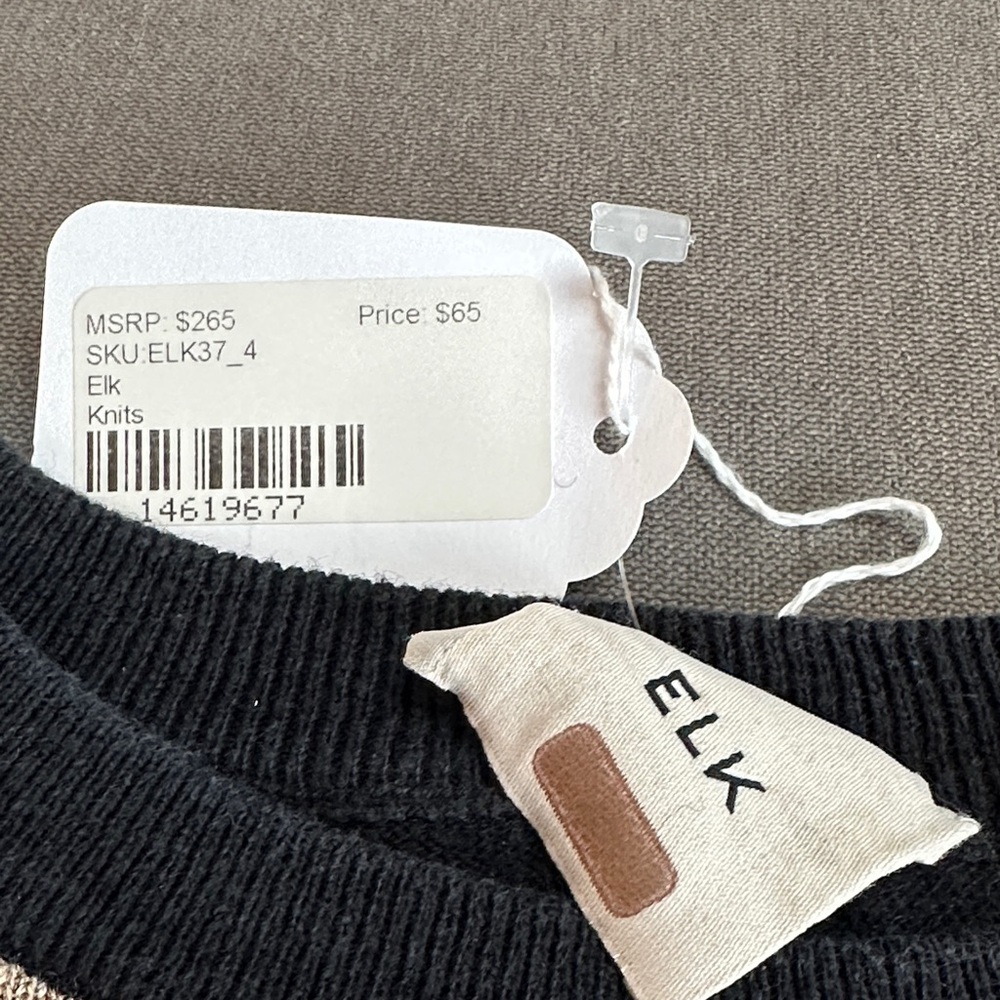 ELK Black and Brown Knit Top